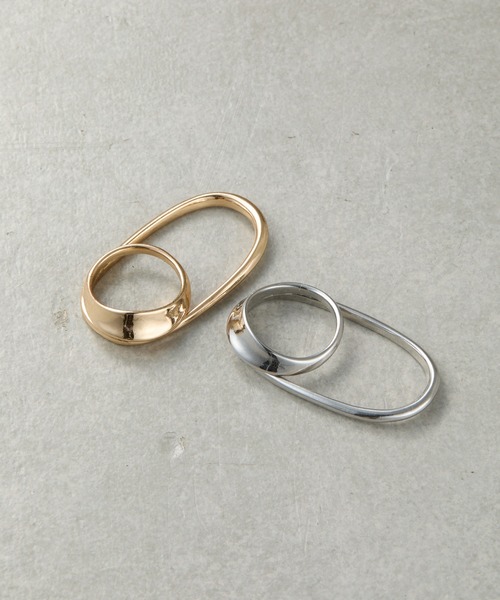 COLONY 2139（コロニートゥーワンスリーナイン）の「アタッチメントダブルリング（リング・レディース・シルバー/ゴールド・FREE）」の3枚目の写真