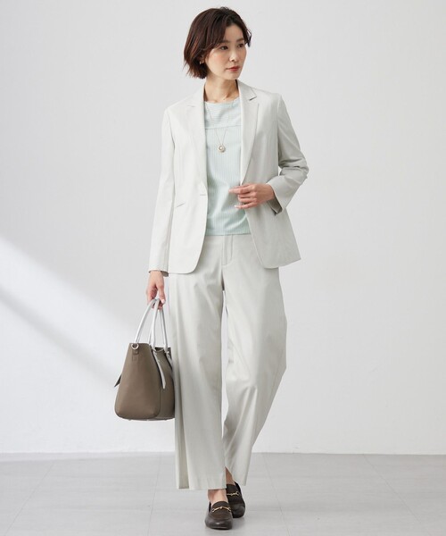 J.PRESS Ladies(J.プレス レディス)の「【セットアップ対応】セルロースリネンストレッチ テーラード ジャケット(テーラードジャケット・レディース・グレー系/ライトグレー系/ネイビー系・XXS/S/XS)」の15枚目の写真