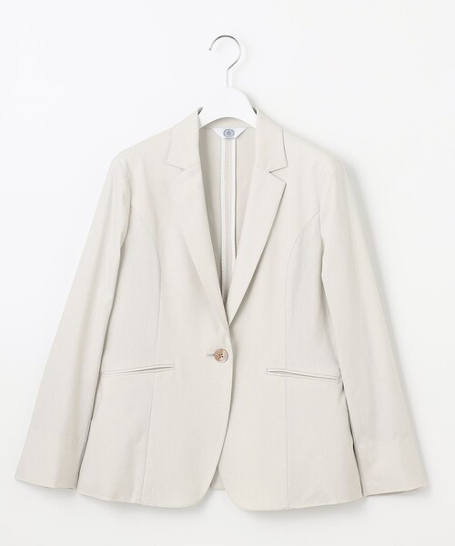 J.PRESS Ladies(J.プレス レディス)の「【セットアップ対応】セルロースリネンストレッチ テーラード ジャケット(テーラードジャケット・レディース・グレー系/ライトグレー系/ネイビー系・XXS/S/XS)」の9枚目の写真