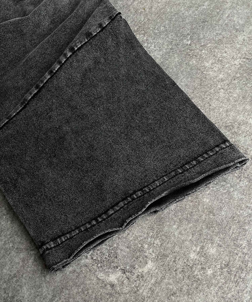 Classical Origin（クラシカルオリジン）の「【Classical Origin】「自分ウケ最強。」スノーウォッシュ加工ヴィンテージ綿100％Tシャツ／Snow Powder Washed 100% Cotton Vintage T-Shirt（Tシャツ/カットソー・メンズ・チャコール・LARGE/MEDIUM/SMALL）」の9枚目の写真