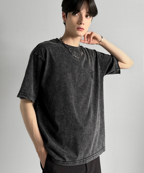 Classical Origin（クラシカルオリジン）の「【Classical Origin】「自分ウケ最強。」スノーウォッシュ加工ヴィンテージ綿100％Tシャツ／Snow Powder Washed 100% Cotton Vintage T-Shirt（Tシャツ/カットソー・メンズ・チャコール・LARGE/MEDIUM/SMALL）」の20枚目の写真