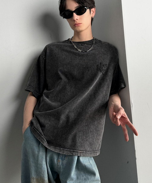 Classical Origin（クラシカルオリジン）の「【Classical Origin】「自分ウケ最強。」スノーウォッシュ加工ヴィンテージ綿100％Tシャツ／Snow Powder Washed 100% Cotton Vintage T-Shirt（Tシャツ/カットソー・メンズ・チャコール・LARGE/MEDIUM/SMALL）」の18枚目の写真