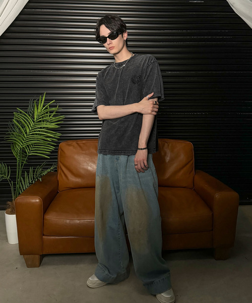 Classical Origin（クラシカルオリジン）の「【Classical Origin】「自分ウケ最強。」スノーウォッシュ加工ヴィンテージ綿100％Tシャツ／Snow Powder Washed 100% Cotton Vintage T-Shirt（Tシャツ/カットソー・メンズ・チャコール・LARGE/MEDIUM/SMALL）」の15枚目の写真