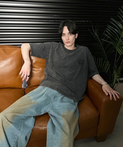 Classical Origin（クラシカルオリジン）の「【Classical Origin】「自分ウケ最強。」スノーウォッシュ加工ヴィンテージ綿100％Tシャツ／Snow Powder Washed 100% Cotton Vintage T-Shirt（Tシャツ/カットソー・メンズ・チャコール・LARGE/MEDIUM/SMALL）」の22枚目の写真