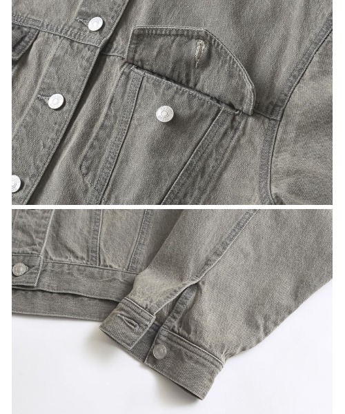 Re:EDIT（リエディ）の「コットンデニムジャケット（デニムジャケット・レディース・グレー/ブルー/ブルー系その他2/ブルー系その他・MEDIUM/LARGE）」の10枚目の写真