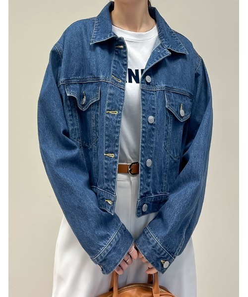 Re:EDIT（リエディ）の「コットンデニムジャケット（デニムジャケット・レディース・グレー/ブルー/ブルー系その他2/ブルー系その他・MEDIUM/LARGE）」の16枚目の写真