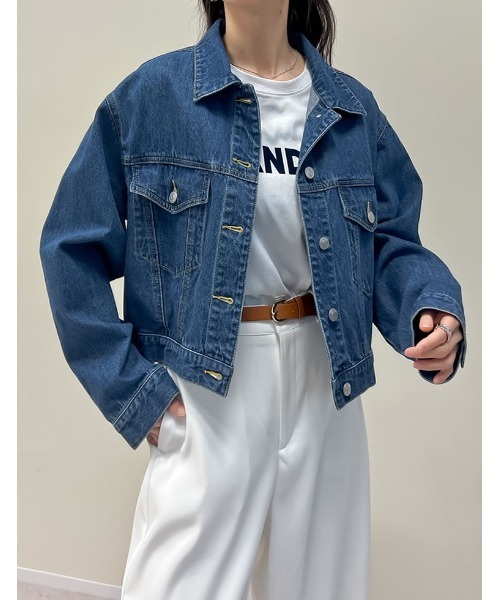 Re:EDIT（リエディ）の「コットンデニムジャケット（デニムジャケット・レディース・グレー/ブルー/ブルー系その他2/ブルー系その他・MEDIUM/LARGE）」の19枚目の写真