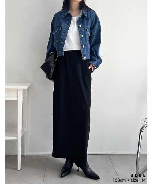 Re:EDIT（リエディ）の「コットンデニムジャケット（デニムジャケット・レディース・グレー/ブルー/ブルー系その他2/ブルー系その他・MEDIUM/LARGE）」の20枚目の写真