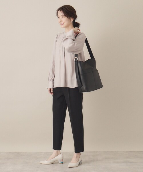 ITS'DEMO（イッツデモ）の「◆【A4対応】ワンハンドルバケツショルダー（ショルダーバッグ・レディース・ライトベージュ/ブラック/ナチュラル・00）」の5枚目の写真