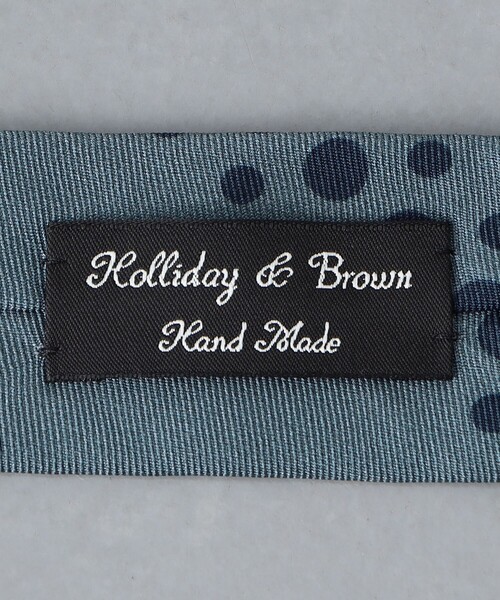 HOLLIDAY&BROWN プリント ドット ストライプ ネクタイ セール】＜HOLLIDAY＆BROWN＞ ドット ストライプ プリント