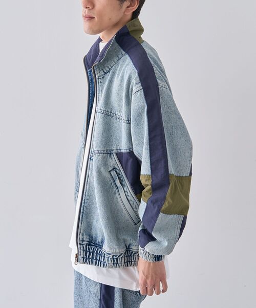 CRAFT STANDARD BOUTIQUE（クラフトスタンダードブティック）の「デニムトラックジャケット（テーラードジャケット・メンズ・インディゴブルー/ブラック・M/L/XL）」の5枚目の写真