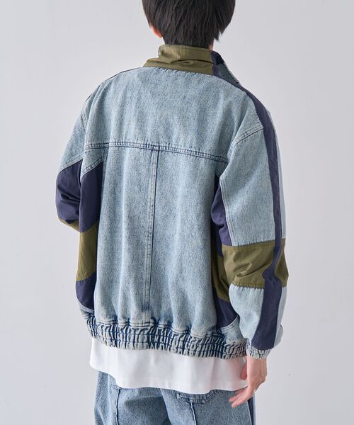 CRAFT STANDARD BOUTIQUE（クラフトスタンダードブティック）の「デニムトラックジャケット（テーラードジャケット・メンズ・インディゴブルー/ブラック・M/L/XL）」の6枚目の写真