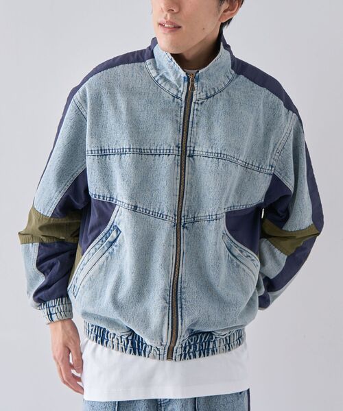 CRAFT STANDARD BOUTIQUE（クラフトスタンダードブティック）の「デニムトラックジャケット（テーラードジャケット・メンズ・インディゴブルー/ブラック・M/L/XL）」の7枚目の写真