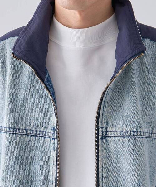 CRAFT STANDARD BOUTIQUE（クラフトスタンダードブティック）の「デニムトラックジャケット（テーラードジャケット・メンズ・インディゴブルー/ブラック・M/L/XL）」の8枚目の写真