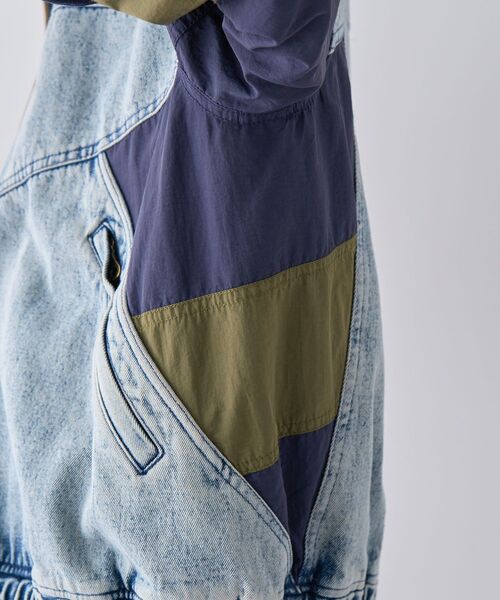 CRAFT STANDARD BOUTIQUE（クラフトスタンダードブティック）の「デニムトラックジャケット（テーラードジャケット・メンズ・インディゴブルー/ブラック・M/L/XL）」の9枚目の写真