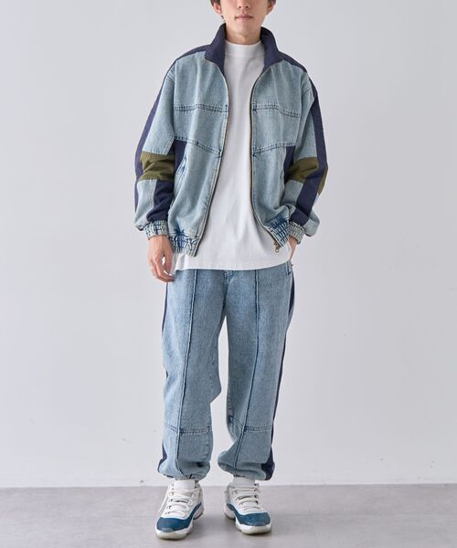 CRAFT STANDARD BOUTIQUE（クラフトスタンダードブティック）の「デニムトラックジャケット（テーラードジャケット・メンズ・インディゴブルー/ブラック・M/L/XL）」の11枚目の写真