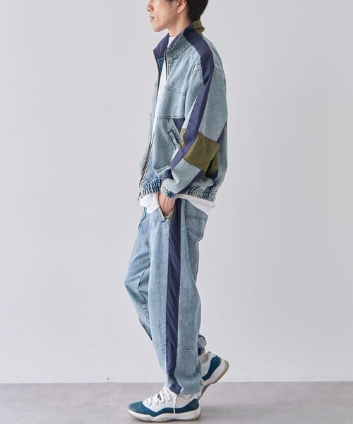 CRAFT STANDARD BOUTIQUE（クラフトスタンダードブティック）の「デニムトラックジャケット（テーラードジャケット・メンズ・インディゴブルー/ブラック・M/L/XL）」の12枚目の写真