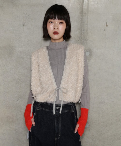 大人気 完売商品 (CHIGNON)ボアオーガンベスト