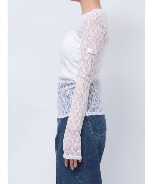 EATME（イートミー）の「レースプルオーバー（Tシャツ/カットソー・レディース・ブラック/オフホワイト/イエロー・FREE）」の9枚目の写真