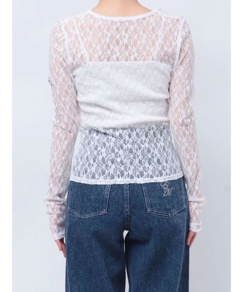 EATME（イートミー）の「レースプルオーバー（Tシャツ/カットソー・レディース・ブラック/オフホワイト/イエロー・FREE）」の8枚目の写真