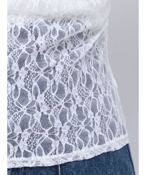 EATME（イートミー）の「レースプルオーバー（Tシャツ/カットソー・レディース・ブラック/オフホワイト/イエロー・FREE）」の5枚目の写真