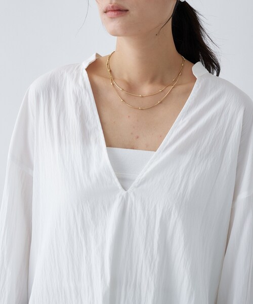 cloenc（クロエンス）の「【手洗い可】スキッパーシャツブラウス（シャツ/ブラウス・レディース・ホワイト/グレー/ピンク・02）」の15枚目の写真