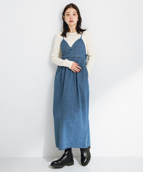 URBAN RESEARCH Sonny Label（アーバンリサーチサニーレーベル）の「デニムキャミワンピース（ワンピース・レディース・ブラック/インディゴブルー・FREE）」の17枚目の写真