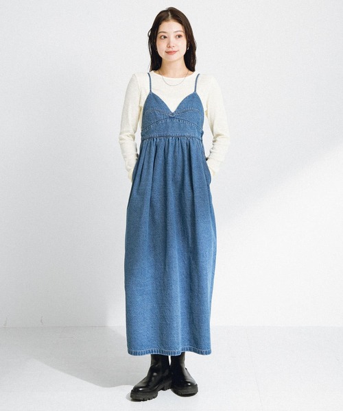 URBAN RESEARCH Sonny Label（アーバンリサーチサニーレーベル）の「デニムキャミワンピース（ワンピース・レディース・ブラック/インディゴブルー・FREE）」の18枚目の写真