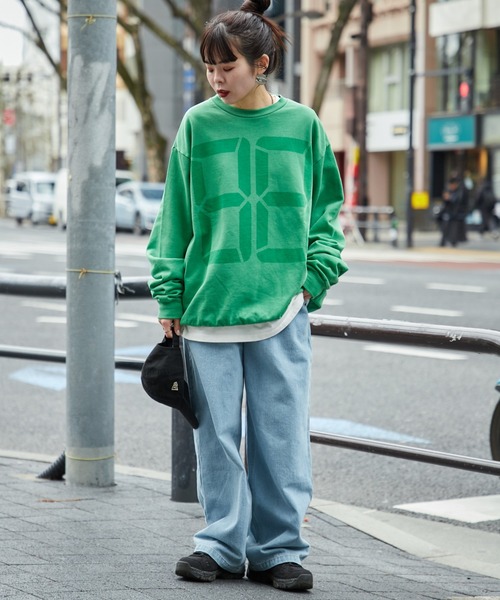 Franklin Climbing（フランクリンクライミング）の「■【Franklin Climbing】ヴィンテージクルースウェット（スウェット・メンズ・ライトグレー/グリーン/ブラック・MEDIUM/LARGE）」の6枚目の写真