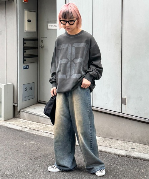 Franklin Climbing（フランクリンクライミング）の「■【Franklin Climbing】ヴィンテージクルースウェット（スウェット・メンズ・ライトグレー/グリーン/ブラック・MEDIUM/LARGE）」の5枚目の写真