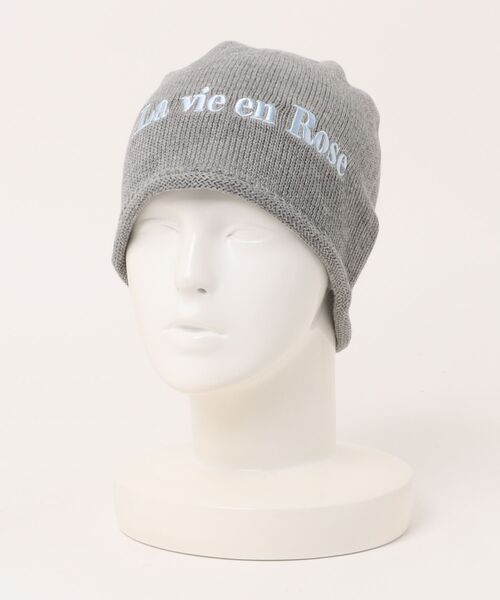 jouetie（ジュエティ）の「カラーロゴビーニー（ニットキャップ/ビーニー・レディース・ピンク/グレー/ブラック・FREE）」の12枚目の写真