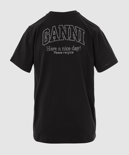 tシャツ 「GANNI (ガニー)」Basic Jersey Rhinestone Relaxed T-shirt レディース セール】Basic Jersey Rhinestone Relaxed T-shirt（Tシャツ
