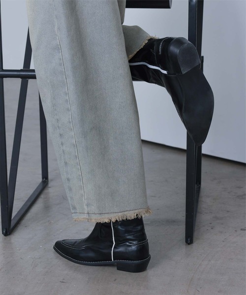 miette（ミエット）の「ウエストリボンカーブラインデニムパンツ（デニムパンツ・レディース・ライトブルー/ブラウン・S/M）」の16枚目の写真