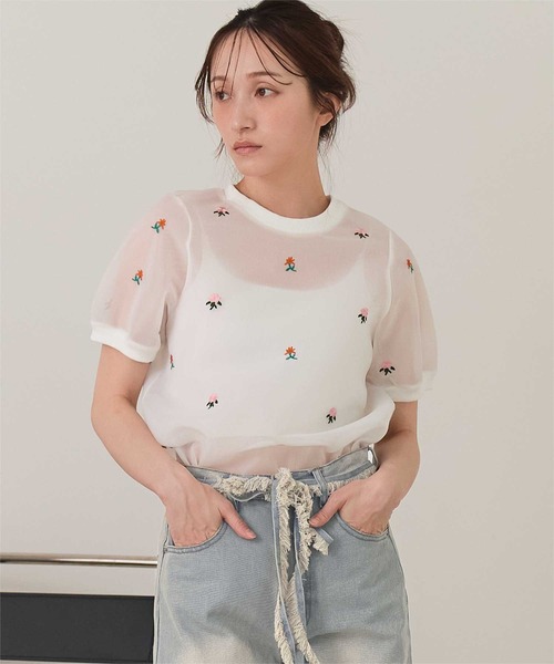 miette(ミエット)の「ウエストリボンカーブラインデニムパンツ(デニムパンツ・レディース・ライトブルー/ブラウン・S/M)」の13枚目の写真