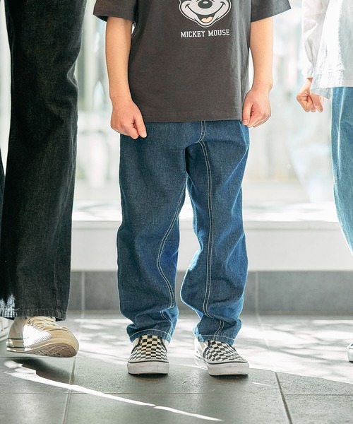 FOUND GOOD（ファウンドグッド）の「B/デニムテーパードP（その他パンツ・キッズ・ネイビー/ブルー系5・120cm/130cm/140cm/150cm）」の2枚目の写真