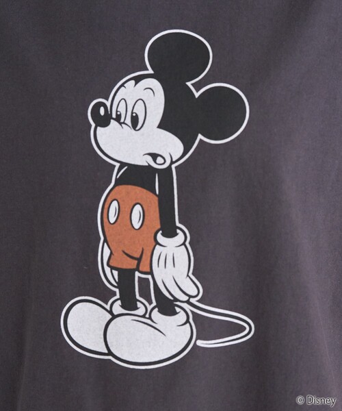 FREAK'S STORE（フリークスストア）の「限定展開/別注/Mickey Mouse/ミッキーマウス/前後 プリント 半袖 Tシャツ（Tシャツ/カットソー・レディース・オフホワイト/サックスブルー/ライトベージュ/スミクロ/ライトグレー・LARGE/MEDIUM/SMALL）」の14枚目の写真