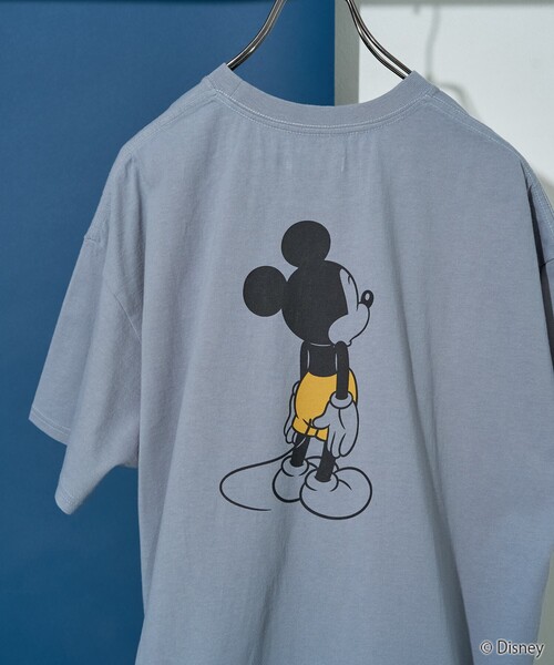 FREAK'S STORE（フリークスストア）の「限定展開/別注/Mickey Mouse/ミッキーマウス/前後 プリント 半袖 Tシャツ（Tシャツ/カットソー・レディース・オフホワイト/サックスブルー/ライトベージュ/スミクロ/ライトグレー・LARGE/MEDIUM/SMALL）」の15枚目の写真