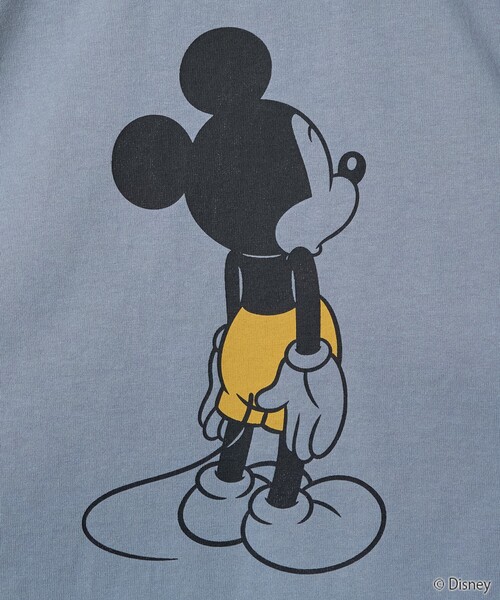 FREAK'S STORE（フリークスストア）の「限定展開/別注/Mickey Mouse/ミッキーマウス/前後 プリント 半袖 Tシャツ（Tシャツ/カットソー・レディース・オフホワイト/サックスブルー/ライトベージュ/スミクロ/ライトグレー・LARGE/MEDIUM/SMALL）」の22枚目の写真