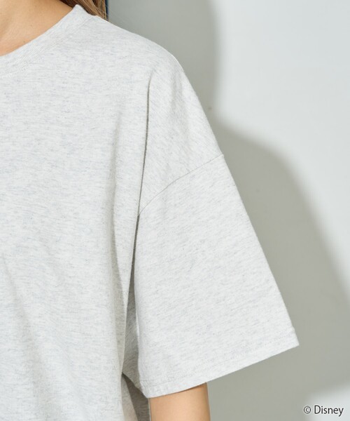FREAK'S STORE（フリークスストア）の「限定展開/別注/Mickey Mouse/ミッキーマウス/前後 プリント 半袖 Tシャツ（Tシャツ/カットソー・レディース・オフホワイト/サックスブルー/ライトベージュ/スミクロ/ライトグレー・LARGE/MEDIUM/SMALL）」の16枚目の写真
