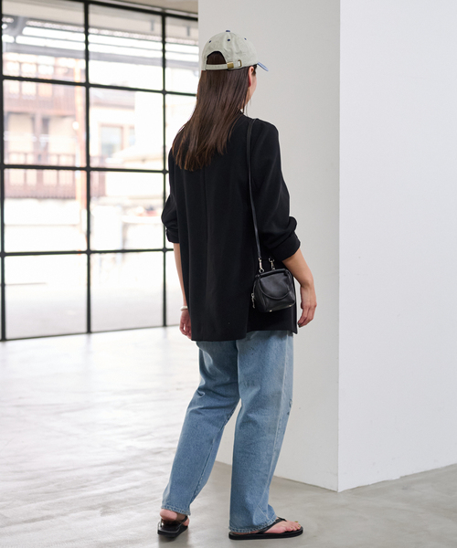 FRAMeWORK（フレームワーク）の「≪追加≫トリアセクロスセミダブルジャケット2（テーラードジャケット・レディース・ネイビー/ブラック・38/36）」の4枚目の写真