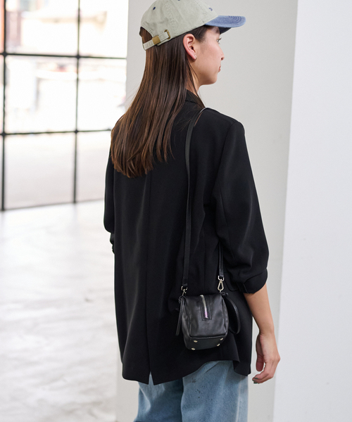 FRAMeWORK（フレームワーク）の「≪追加≫トリアセクロスセミダブルジャケット2（テーラードジャケット・レディース・ネイビー/ブラック・38/36）」の8枚目の写真