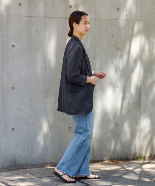 FRAMeWORK（フレームワーク）の「≪追加≫トリアセクロスセミダブルジャケット2（テーラードジャケット・レディース・ネイビー/ブラック・38/36）」の11枚目の写真