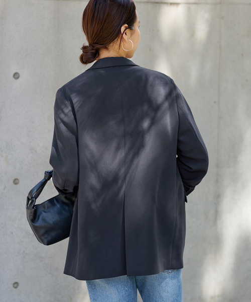 FRAMeWORK（フレームワーク）の「≪追加≫トリアセクロスセミダブルジャケット2（テーラードジャケット・レディース・ネイビー/ブラック・38/36）」の18枚目の写真