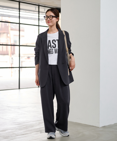 FRAMeWORK（フレームワーク）の「≪追加≫トリアセクロスセミダブルジャケット2（テーラードジャケット・レディース・ネイビー/ブラック・38/36）」の19枚目の写真