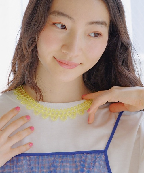 niko and...（ニコアンド）の「クリアビーズ襟ネックレス（ネックレス・レディース・イエロー/ブラック/その他・0）」の2枚目の写真