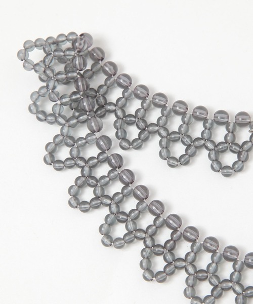 niko and...（ニコアンド）の「クリアビーズ襟ネックレス（ネックレス・レディース・イエロー/ブラック/その他・0）」の4枚目の写真