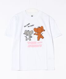 【TOM AND JERRY/トムとジェリー】オリジナルデザインTシャツ ジェリー　タフィー　ドロップショルダー ビッグシルエット　ユニセックス