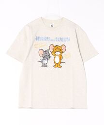 【TOM AND JERRY/トムとジェリー】オリジナルデザインTシャツ ジェリー タフィー ドロップショルダー ビッグシルエット ユニセックス