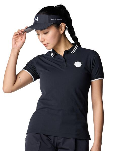UNDER ARMOUR(アンダーアーマー)の「UAアーマードライ ポロ(ゴルフ/レディース)(ポロシャツ・レディース・ブラック・XL/M/L/S)」の1枚目の写真