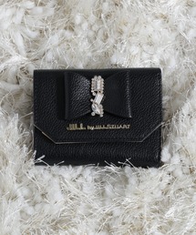 JILLbyJILLSTUART ジルスチュアート　ビジュー　二つ折り財布 黒 ジルバイジルスチュアート 財布 ミニウォレット リボンビジュー